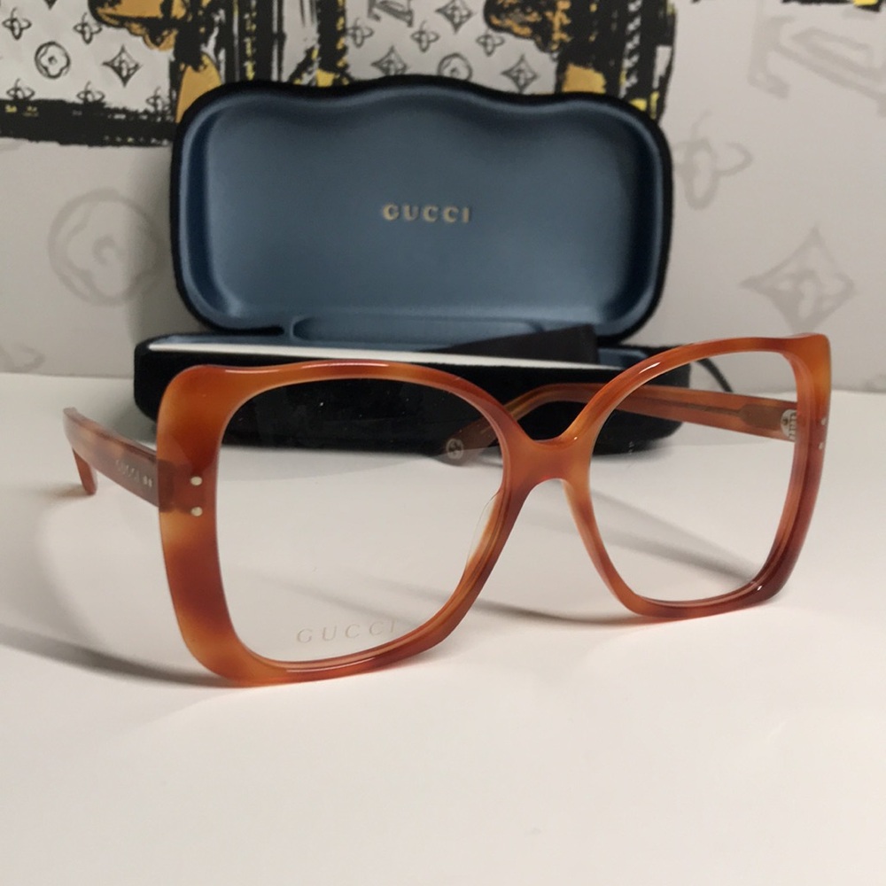 Luxury New Authentic Gucci GG0473O 003 Eyeglasses - Picture 3 of 14